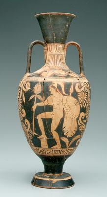 Greek amphora, two figures, soldier