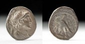 GREEK AR SILVER ANTIOCHOS VII