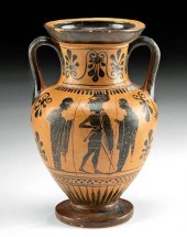 GREEK ATTIC BLACK-FIGURE AMPHO