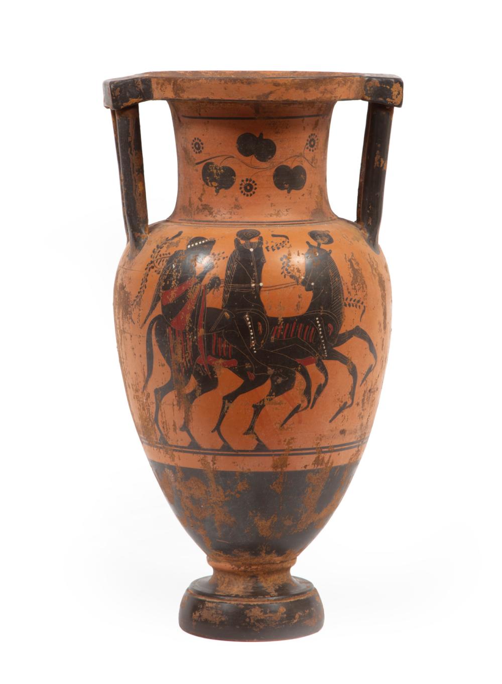 GREEK BLACK FIGURAL POTTERY