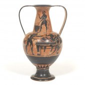GREEK BLACK-FIGURED CERAMIC AM