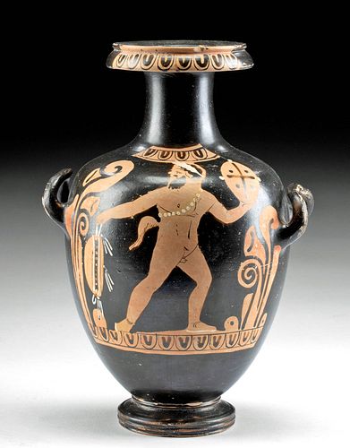 GREEK CAMPANIAN POTTERY HYDRIA W/