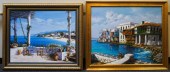 GREEK COASTAL TOWNS, TWO OILS
