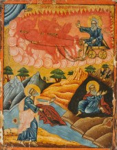 GREEK ICON DEPICTING THE ASCEN