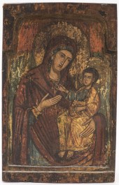 GREEK ICON OF MADONNA & CHILD