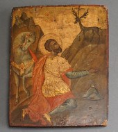 GREEK ICON OF SAINT HUBERT WIT