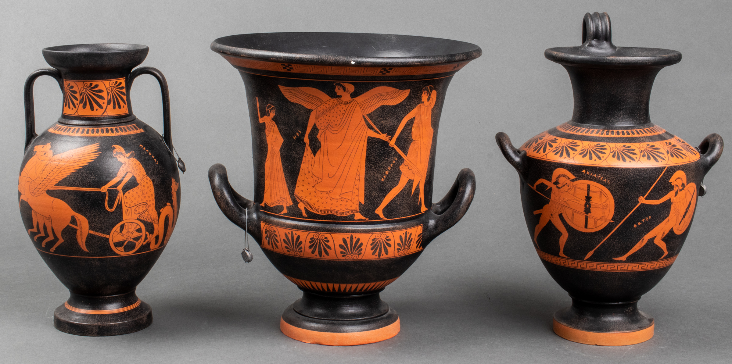 GREEK KRATER AMPHORA AND LEKYTHOS