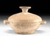 GREEK POTTERY LIDDED LEKANISAn