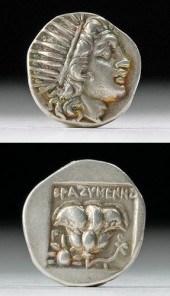 GREEK RHODES AR SILVER PLINTHO