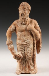 GREEK TERRA COTTA TOMB FIGURE