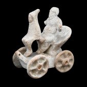 GREEK TERRACOTTA CHARIOT GROUP