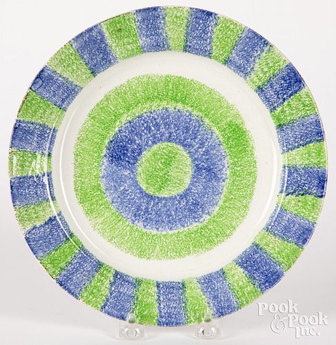 GREEN AND BLUE RAINBOW SPATTER