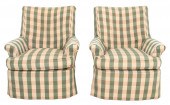 GREEN & BEIGE LINEN BARN CHECK