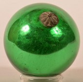 GREEN BLOWN GLASS BALL FORM GE