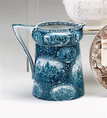 Green-blue transferware