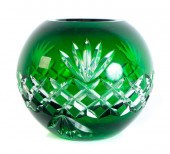 GREEN CUT TO CLEAR CRYSTAL ROS