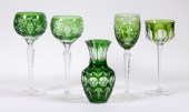 GREEN CUT-TO-CLEAR GLASS Lot o