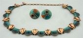 GREEN ENAMEL ON COPPER VINTAGE