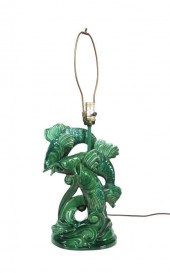 GREEN GLAZE CERAMIC JUMPING FI