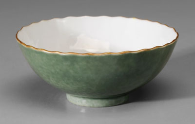 Green-Glazed Ceramic Bowl