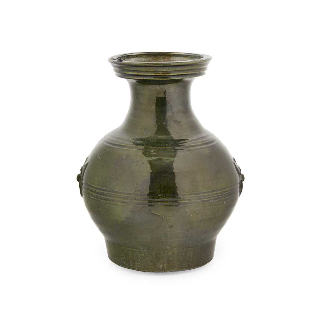 GREEN-GLAZED JAR HAN DYNASTY ?