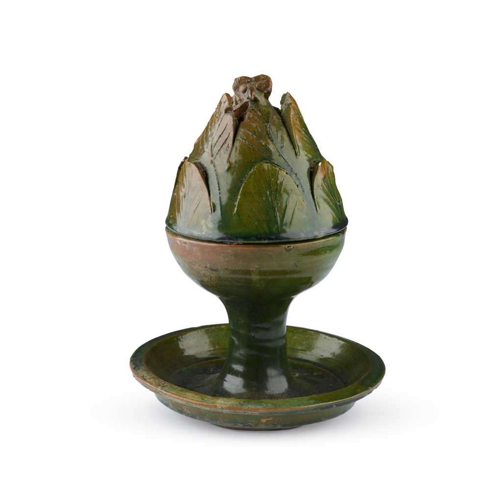 GREEN-GLAZED POTTERY INCENSE