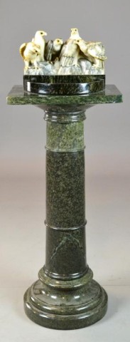 Green Granite Pedestal & Eaglet