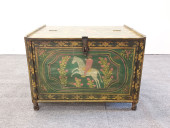 GREEN INDO-ASIAN HAND PAINTED