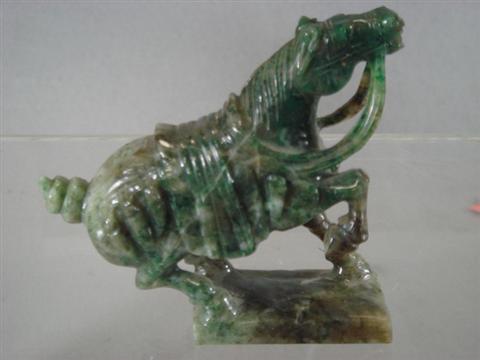 Green jade Chinese war horse,