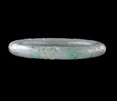 Green Jadeite Jade Carved Bang
