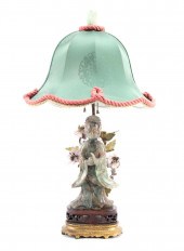 GREEN JADEITE QUANYIN FIGURE T