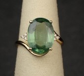 GREEN KYANITE, DIAMOND AND GOL