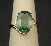 GREEN KYANITE, DIAMOND AND GOL