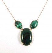GREEN MALACHITE PENDANT NECKLA