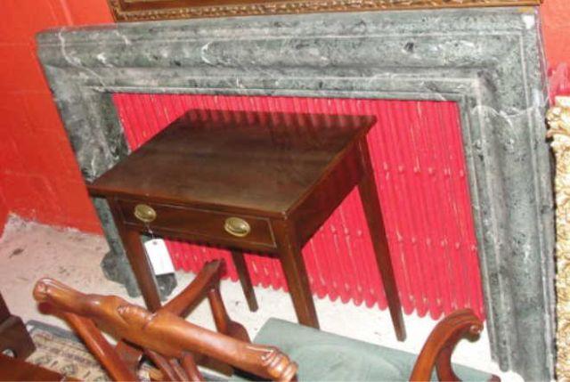 Green Marble Deco Fire Mantel. From