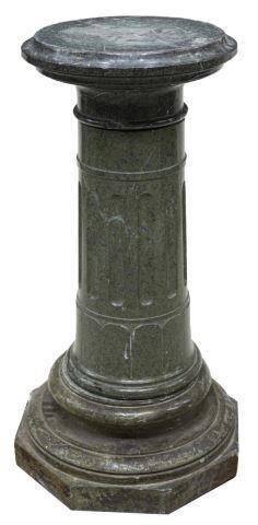 GREEN MARBLE DISPLAY PEDESTAL
