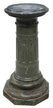 GREEN MARBLE DISPLAY PEDESTAL