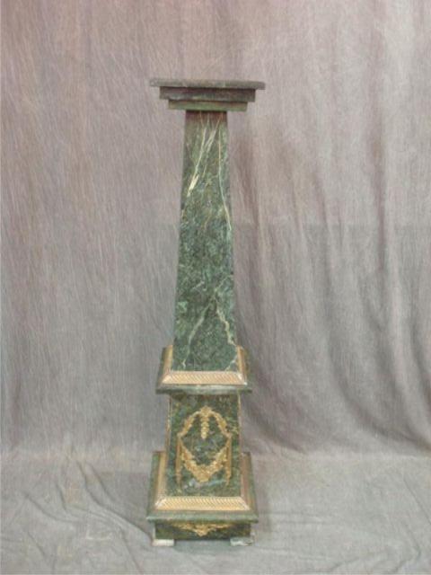 Green Marble & Gilt Bronze