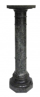 GREEN MARBLE PEDESTAL, 19TH C.