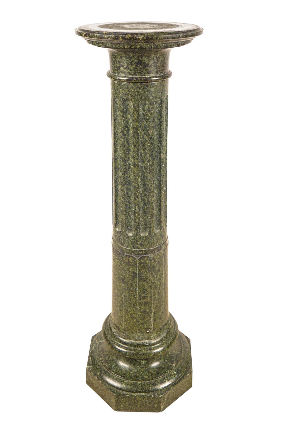 GREEN MARBLE PEDESTALCondition: a
