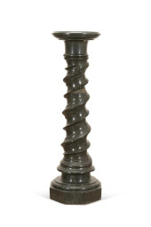 GREEN MARBLE SOLOMONIC COLUMN