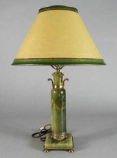 GREEN ONYX TABLE LAMPAn early