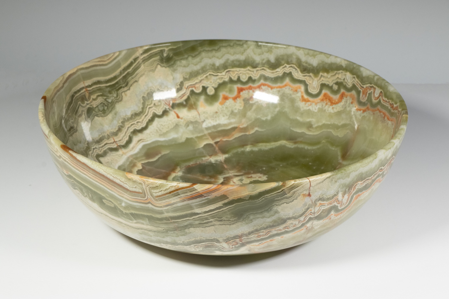 GREEN ONYX TURNED STONE FRUIT