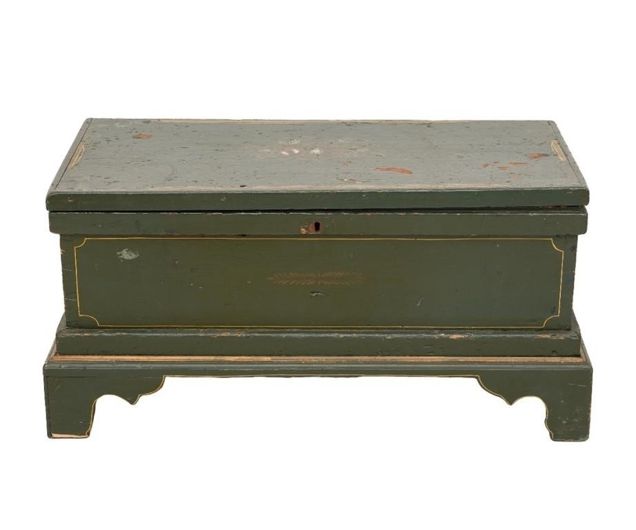 Green painted carpenters chest;