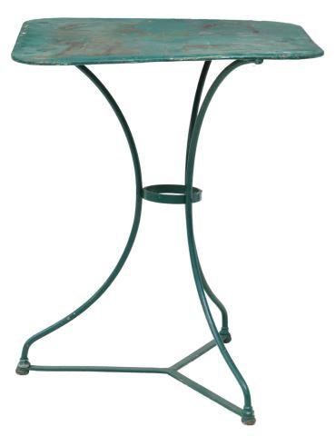 GREEN PAINTED CAST IRON PATIO