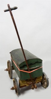 GREEN PAINTED COVERED WAGON OA
