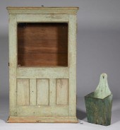 GREEN PAINTED HANGING WALL CAB