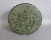 GREEN PAINTED ROUND PANTRY BOX