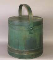 GREEN PAINTED SOFTWOOD LIDDED