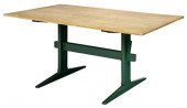 GREEN PAINTED TRESTLE TABLE20t